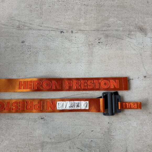 Heron Preston Orange "Style" Women's Tab Belt - Festival Ready - Picture 6 of 7